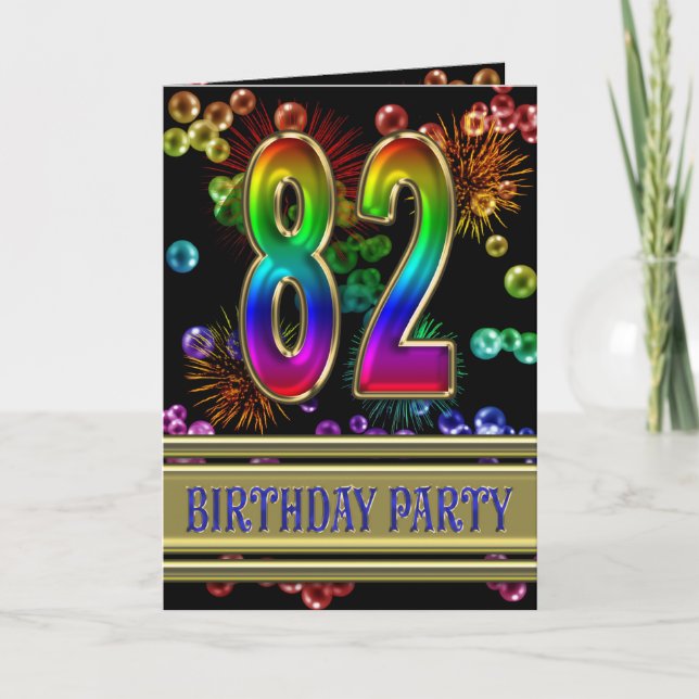 Invitación a la fiesta de cumpleaños número 82 (Anverso)
