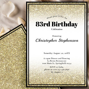 Invitación a la fiesta de cumpleaños número 83 en