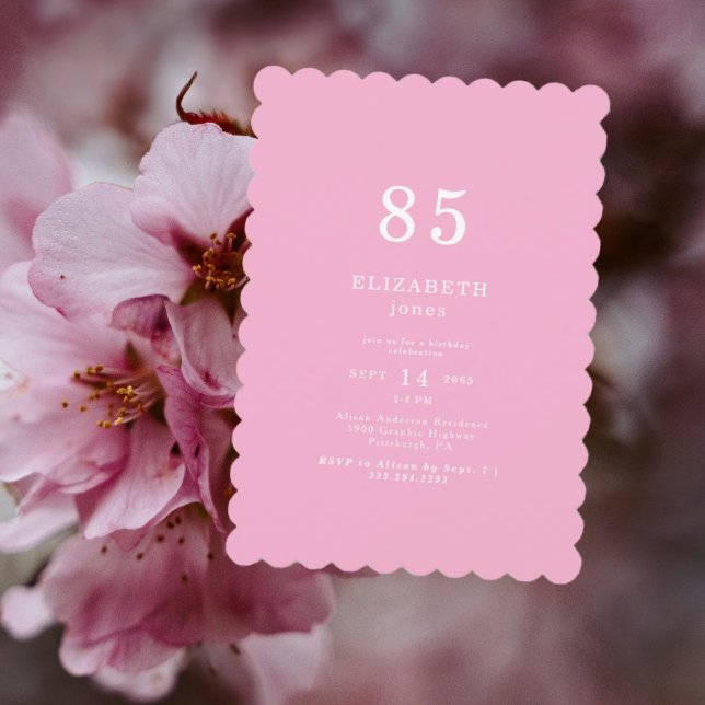 Invitación a la fiesta de cumpleaños número 85 de  (Subido por el creador)
