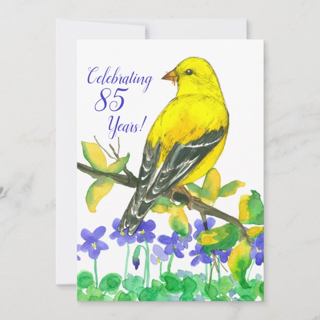 Invitación a la fiesta de cumpleaños número 85 del (Anverso)