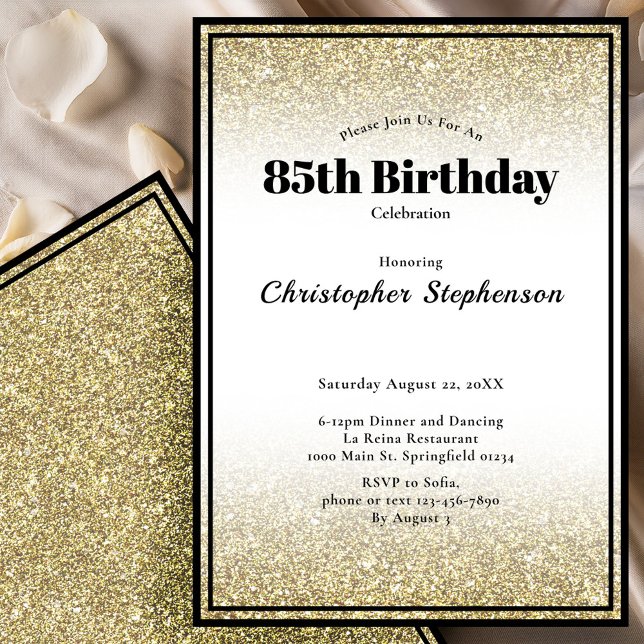 Invitación a la fiesta de cumpleaños número 85 en  (Subido por el creador)