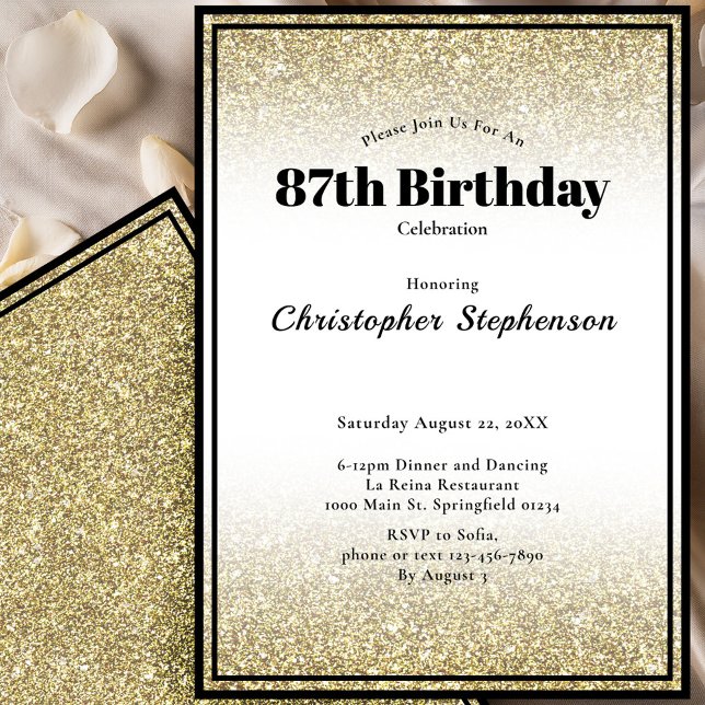 Invitación a la fiesta de cumpleaños número 87 en  (Subido por el creador)