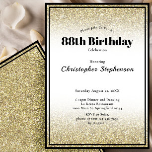 Invitación a la fiesta de cumpleaños número 88 en