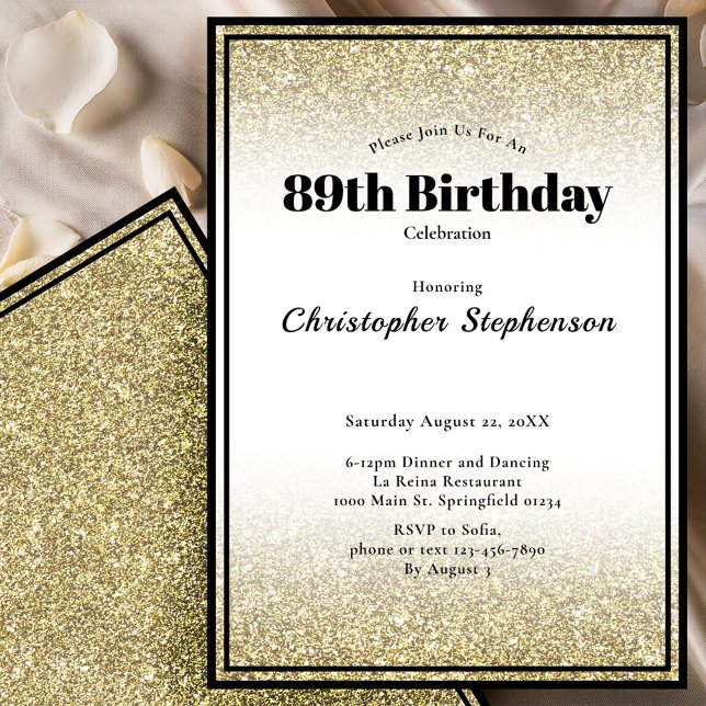 Invitación a la fiesta de cumpleaños número 89 en  (Subido por el creador)