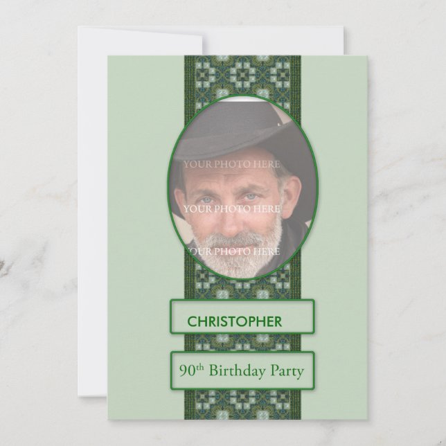 Invitación a la fiesta de cumpleaños número 90 Aña (Anverso)