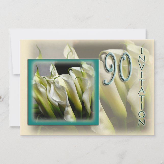 Invitación a la fiesta de cumpleaños número 90 - C (Anverso)