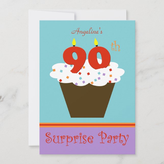 Invitación a la fiesta de cumpleaños número 90 de  (Anverso)