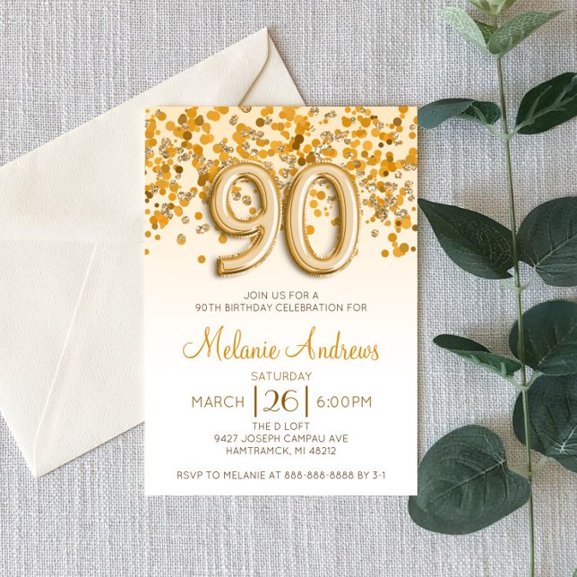 Invitación a la fiesta de cumpleaños número 90 del (Subido por el creador)