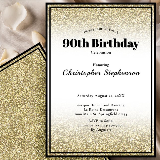 Invitación a la fiesta de cumpleaños número 90 en  (Subido por el creador)