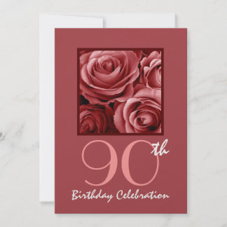 Invitación a la fiesta de cumpleaños número 90 Ros