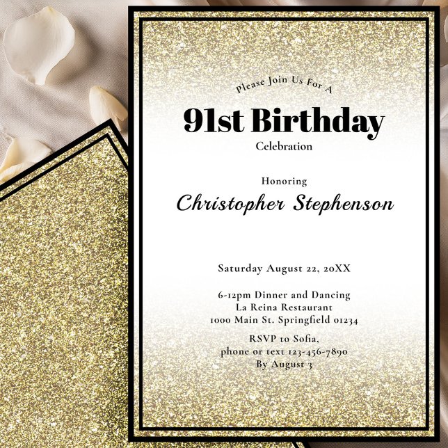 Invitación a la fiesta de cumpleaños número 91 en  (Subido por el creador)