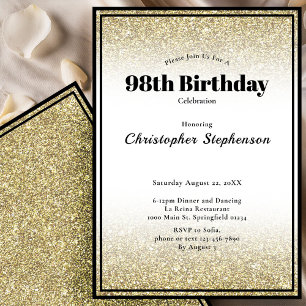 Invitación a la fiesta de cumpleaños número 98 en 