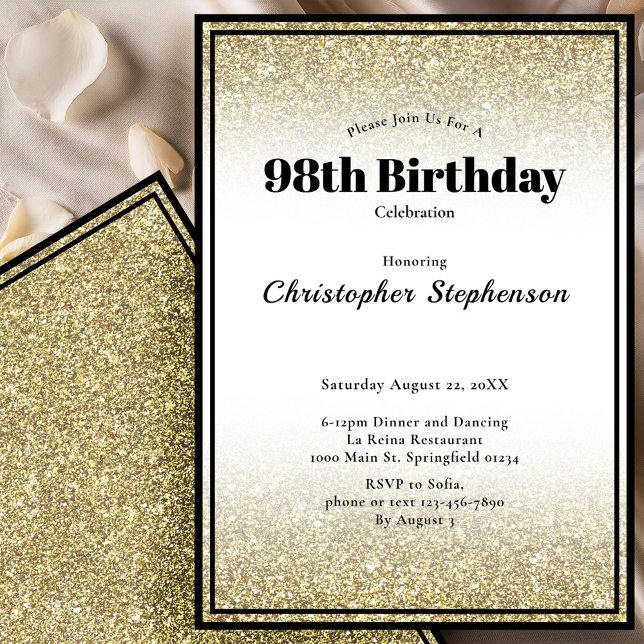 Invitación a la fiesta de cumpleaños número 98 en  (Subido por el creador)