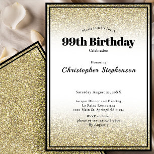 Invitación a la fiesta de cumpleaños número 99 en