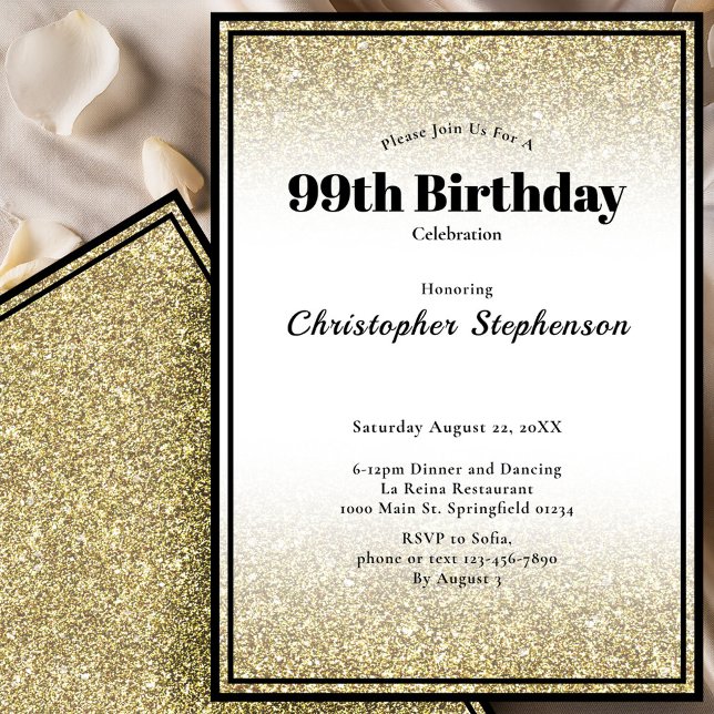 Invitación a la fiesta de cumpleaños número 99 en  (Subido por el creador)