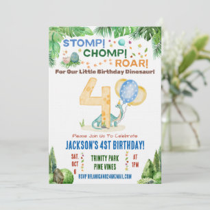 Invitación a la Fiesta de Cumpleaños número cuatro