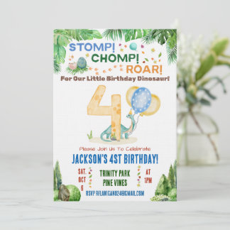 Invitación a la Fiesta de Cumpleaños número cuatro