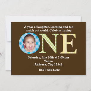 Invitación a la fiesta de cumpleaños número uno de