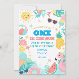 Invitación a la fiesta de cumpleaños número uno en