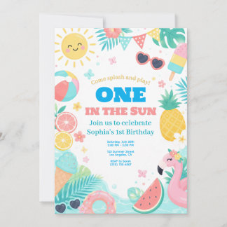 Invitación a la fiesta de cumpleaños número uno en