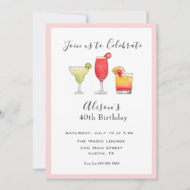 Invitación a la fiesta de cumpleaños para adultos