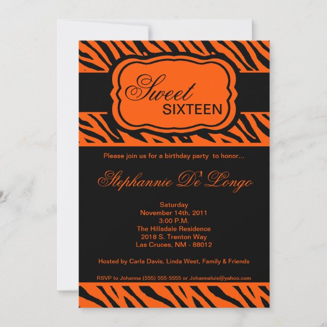 Invitación a la fiesta de cumpleaños para la impre (Anverso)