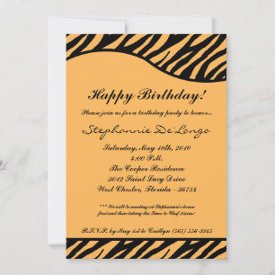 Invitación a la fiesta de cumpleaños para la impre