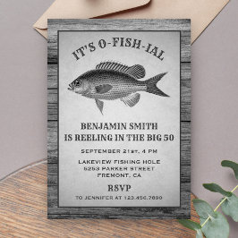 Invitación a la fiesta de cumpleaños para la pesca