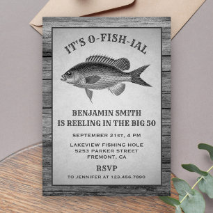 Invitación a la fiesta de cumpleaños para la pesca