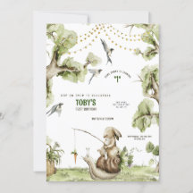 Invitación a la fiesta de cumpleaños para pescar c