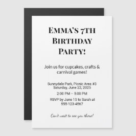 Invitación a la fiesta de cumpleaños personalizada