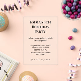Invitación a la fiesta de cumpleaños personalizada