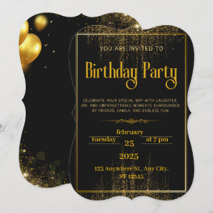 Invitación a la fiesta de cumpleaños personalizada