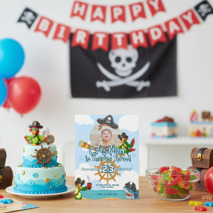 Invitación a la fiesta de cumpleaños pirata person