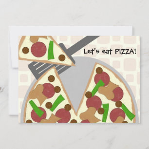 Invitación a la fiesta de cumpleaños Pizza