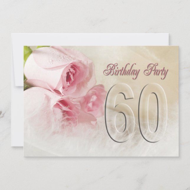 Invitación a la fiesta de cumpleaños por 60 años (Anverso)