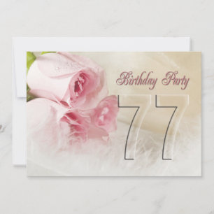 Invitación a la fiesta de cumpleaños por 77 años
