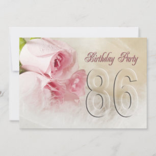 Invitación a la fiesta de cumpleaños por 86 años
