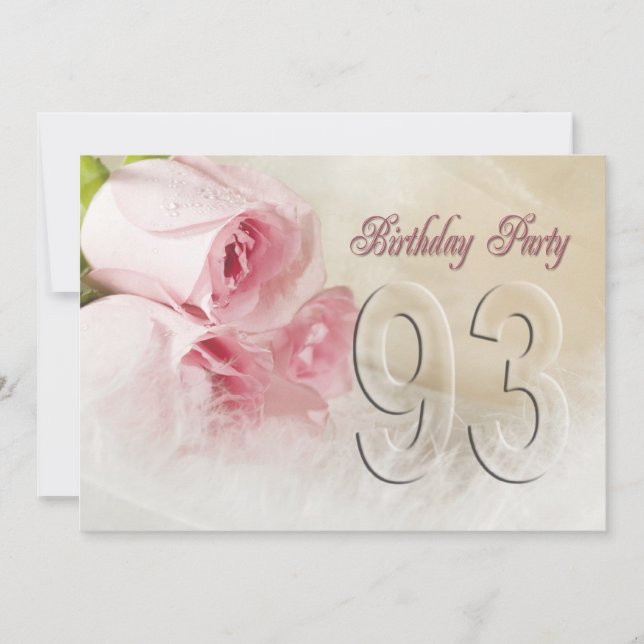 Invitación a la fiesta de cumpleaños por 93 años (Anverso)
