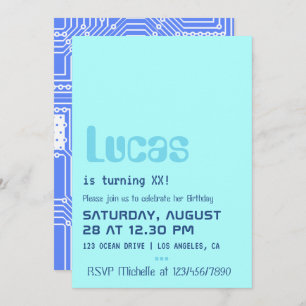 Invitación a la fiesta de cumpleaños por computado