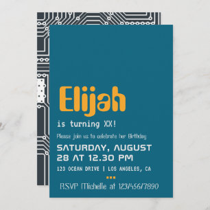 Invitación a la fiesta de cumpleaños por computado