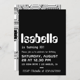 Invitación a la fiesta de cumpleaños por computado