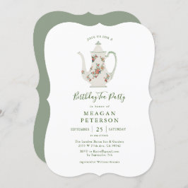 Invitación a la fiesta de cumpleaños por el té