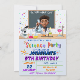 Invitación a la fiesta de cumpleaños por la cienci