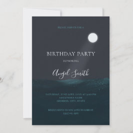 Invitación a la fiesta de cumpleaños por la luna s