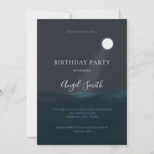 Invitación a la fiesta de cumpleaños por la luna s