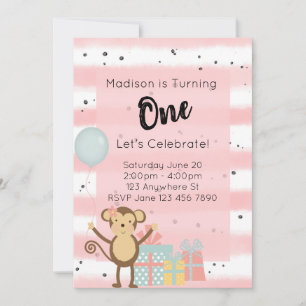 Invitación a la fiesta de cumpleaños - Primer cump