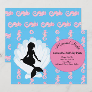 Invitación a la fiesta de cumpleaños púrpura de Si