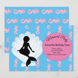 Invitación a la fiesta de cumpleaños púrpura de Si