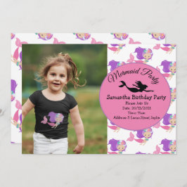 Invitación a la fiesta de cumpleaños púrpura de Si